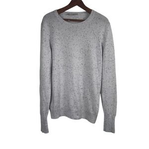 Everlane Unisex Grey Donegal 100% Cashmere Crewneck Speckled Sweater Medium